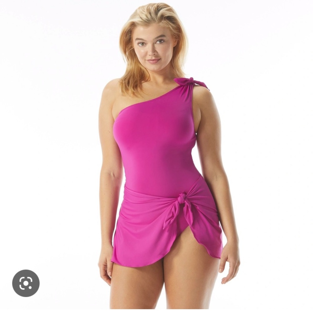 Coco Contours Rosaline One Shoulder Sarong One Piece Swimsuit - Keepsake